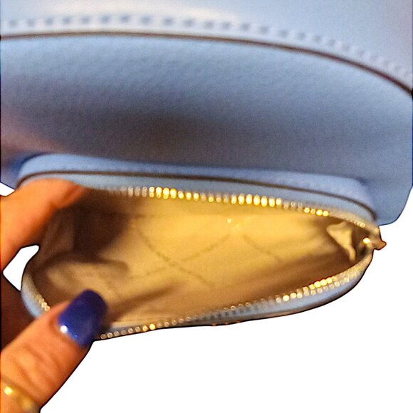 Michael Kors NEW S. Pacific Blue Jaycee Leather XS Convertible Backpack NWT $398 - Picture 6 of 9